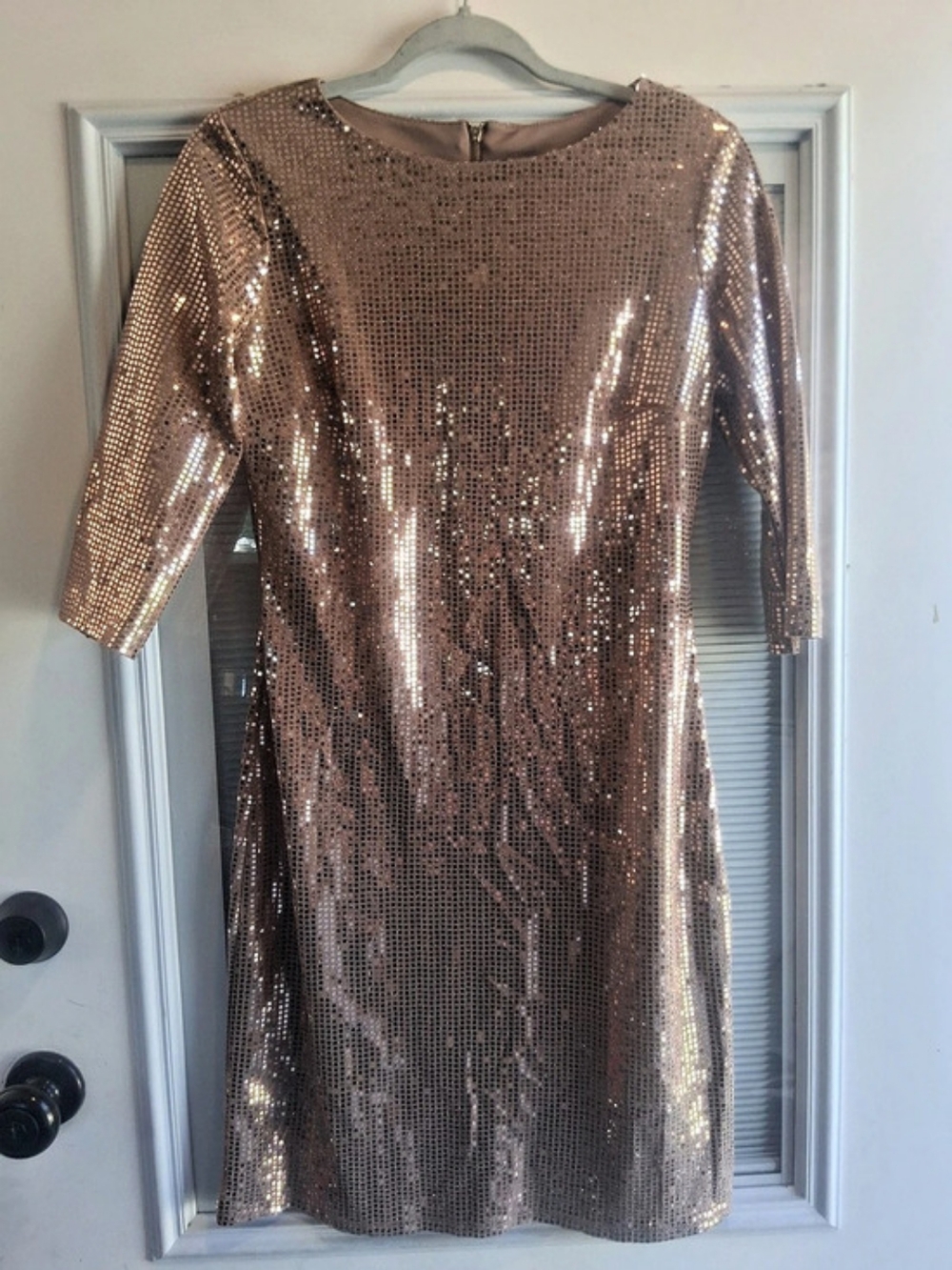 Alexa B Sequin Mini Dress in Champagne Size 6